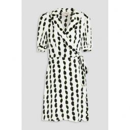 Gemita printed crepe mini wrap dress