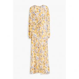 Sydney floral-print crepe de chine maxi dress