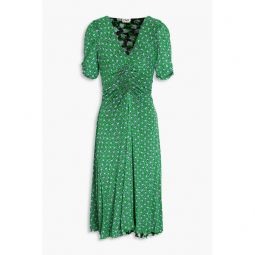 Koren reversible ruched printed dress