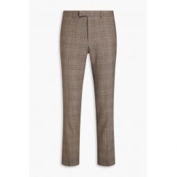 Checked wool-blend pants