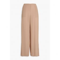 Crepe wide-leg pants