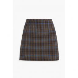 Checked tweed mini skirt