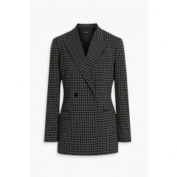 Taylor double-breasted checked twill blazer