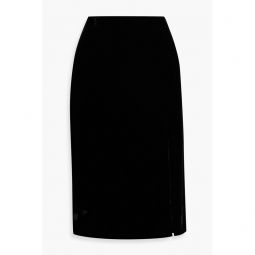 Velvet midi skirt