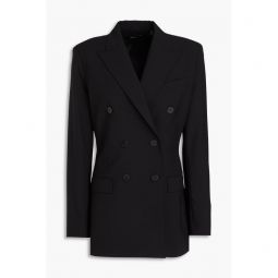 Double-breasted wool-blend blazer