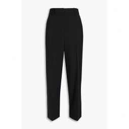 Cropped wool-blend straight-leg pants