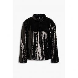 Sequined satin blouse