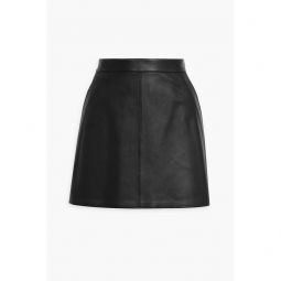 Leather mini skirt