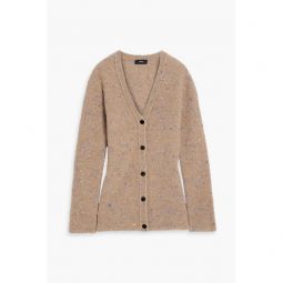 Donegal boucle-knit merino-wool blend cardigan