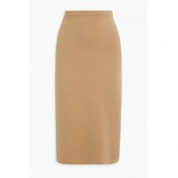 Merino wool-blend midi skirt