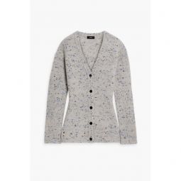 Donegal boucle-knit merino-wool blend cardigan