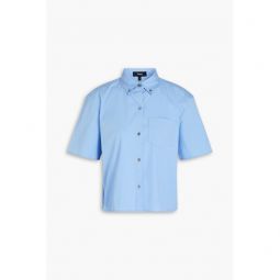 Cotton-blend poplin shirt