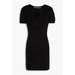 Ribbed alpaca-blend mini dress