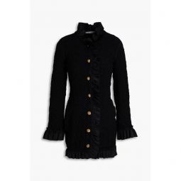 Ruffled smocked jersey jacket