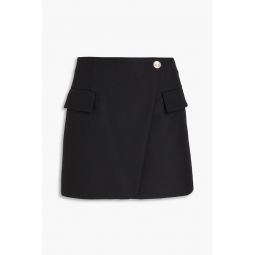 Twill mini wrap skirt