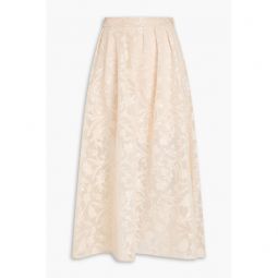 Sequined mesh midi skirt