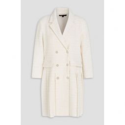 Metallic checked cotton-blend tweed mini dress