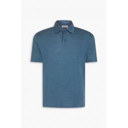 Linen-jersey polo shirt