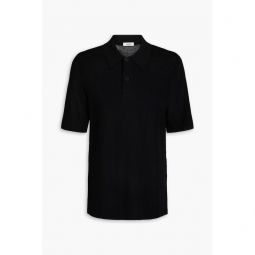 Open-knit polo shirt