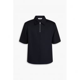 Lyocell-blend twill polo shirt