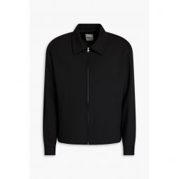 Wool-blend crepe jacket