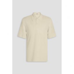 Open-knit polo shirt