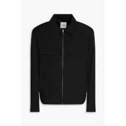 Crinkled-crepe overshirt
