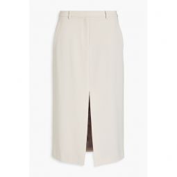 Crepe midi pencil skirt