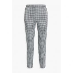 Checked jacquard tapered pants