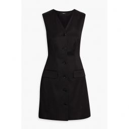 Cotton-blend twill mini dress