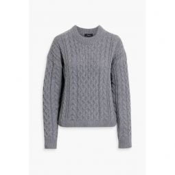 Cable-knit wool and cashmere-blend sweater