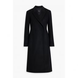 Double-breasted wool-blend felt coat