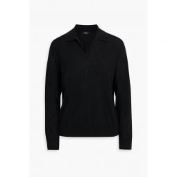 Merino wool polo sweater