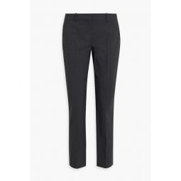 Wool-blend slim-leg pants