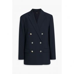 Double-breasted Oxford blazer