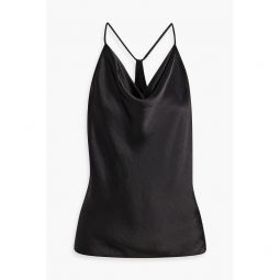 Draped satin camisole