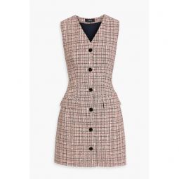 Cotton-blend tweed mini dress