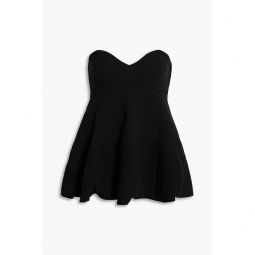 Melee strapless crepe peplum top