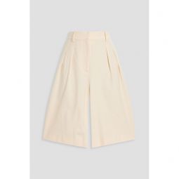 Pleated woven shorts