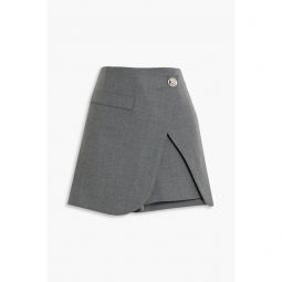 Skirt-effect twill shorts