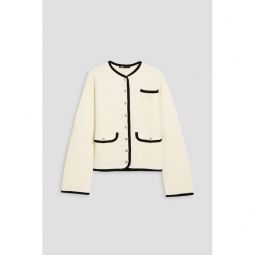 Embroidered knitted cardigan