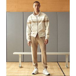 Striped Track Jacket in Eggshell Mix