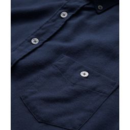Brushed Flannel Button Down Shirt in Classic Navy