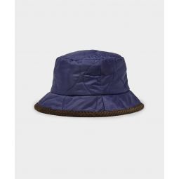 Cableami Military Quilt Bucket Hat in Navy