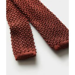 Italian Silk Knit Tie in Burgundy