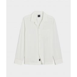 Long Sleeve Rayon Hollywood Shirt in White
