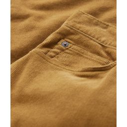 Slim Fit 5-Pocket Corduroy Pant in Antique Bronze