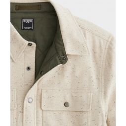 Speckled Wool Basecamp Shirt in Vintage Pewter