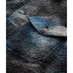 Tie Dye Boucle Chore Jacket in Blue Note