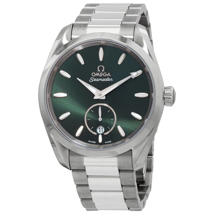 Men's Aqua Terra Stainless Steel Green Dial Watch